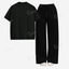Black Flapper With Oversized Drop Shoulder T-Shirt