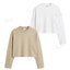 Pack Of 2 Crop Full Sleeves T-Shirt