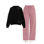 Straight Leg Trouser With Oversized Sweatshirt