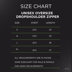 Oversize Drop Shoulder Zipper