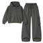 Charcoalgrey Straight Leg Cargo With Oversized Zipper