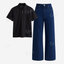 Darkblue Baggy Jeans With Polo