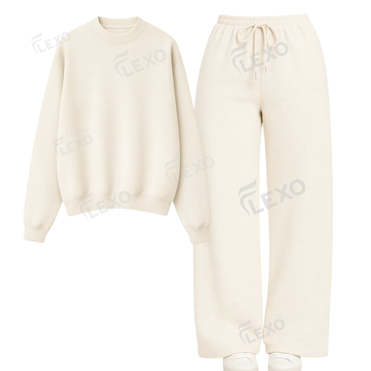 Straight Leg Trouser With Oversized Sweatshirt