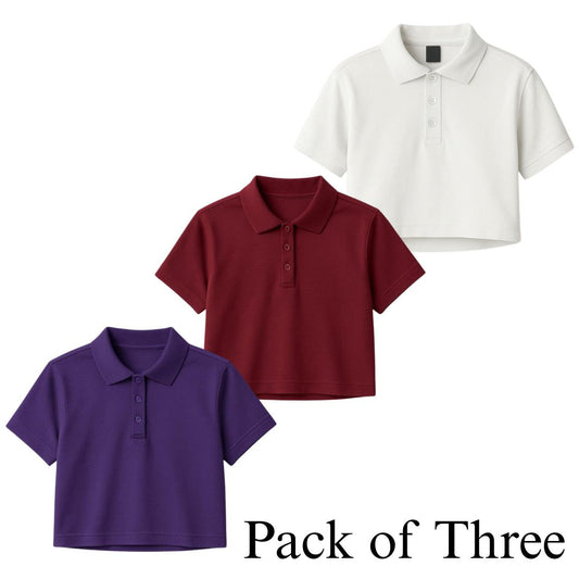 Pack of Three Crop Polo
