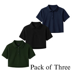 Pack of Three Crop Polo