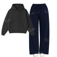Straight Leg Trouser With Oversized Hoodie