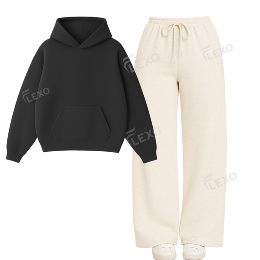 Straight Leg Trouser With Oversized Hoodie
