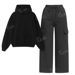 Straight Leg Cargo With Oversized Hoodie