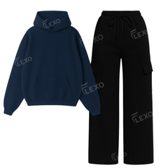 Straight Leg Cargo With Oversized Hoodie