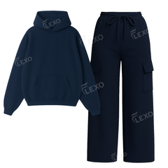 Straight Leg Cargo With Oversized Hoodie