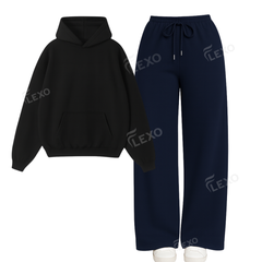 Straight Leg Trouser With Oversized Hoodie