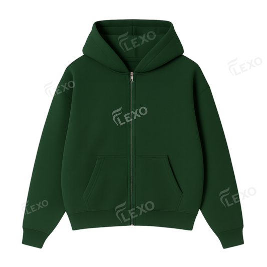 Oversize Drop Shoulder Zipper