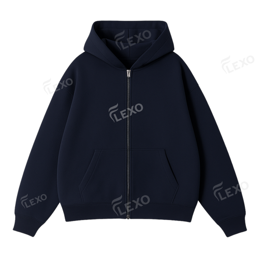 Oversize Drop Shoulder Zipper