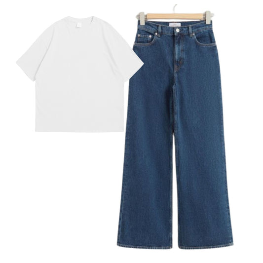 White Oversize Tee With Jeans