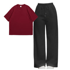 Oversize Tee With Straight Leg Trouser