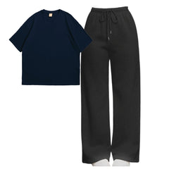 Oversize Tee With Straight Leg Trouser
