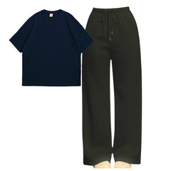 Oversize Tee With Straight Leg Trouser