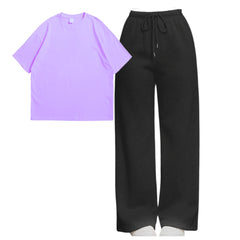 Oversize Tee With Straight Leg Trouser