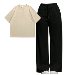 Oversize Tee With Straight Leg Trouser