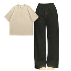 Oversize Tee With Straight Leg Trouser