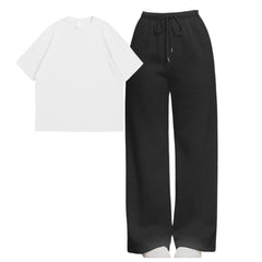 Oversize Tee With Straight Leg Trouser