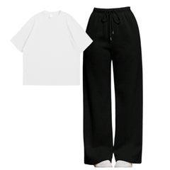 Oversize Tee With Straight Leg Trouser