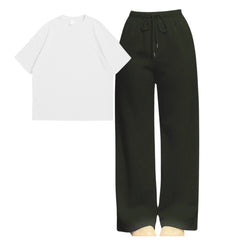 Oversize Tee With Straight Leg Trouser
