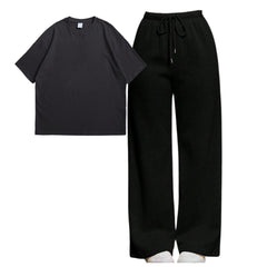 Oversize Tee With Straight Leg Trouser