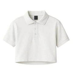 White Crop Polo