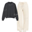 Straight Leg Trouser With Oversized Sweatshirt