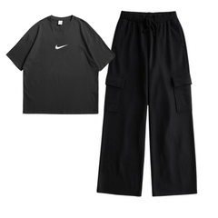 Cargo Trouser with Nike Charcoal Grey Oversized tee