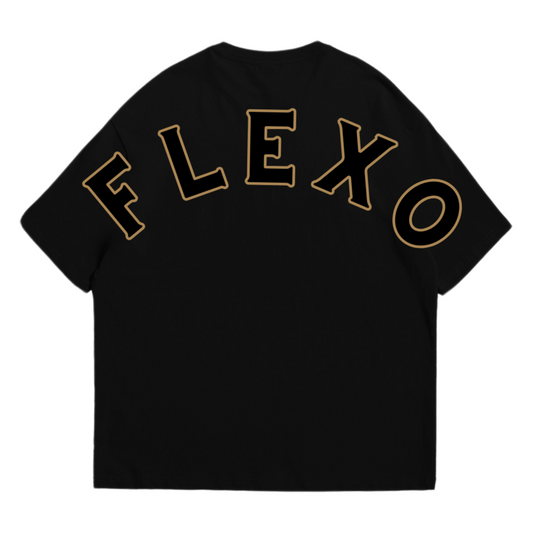 Black Flexo Oversize Tee