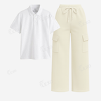 Cream Cargo With Polo
