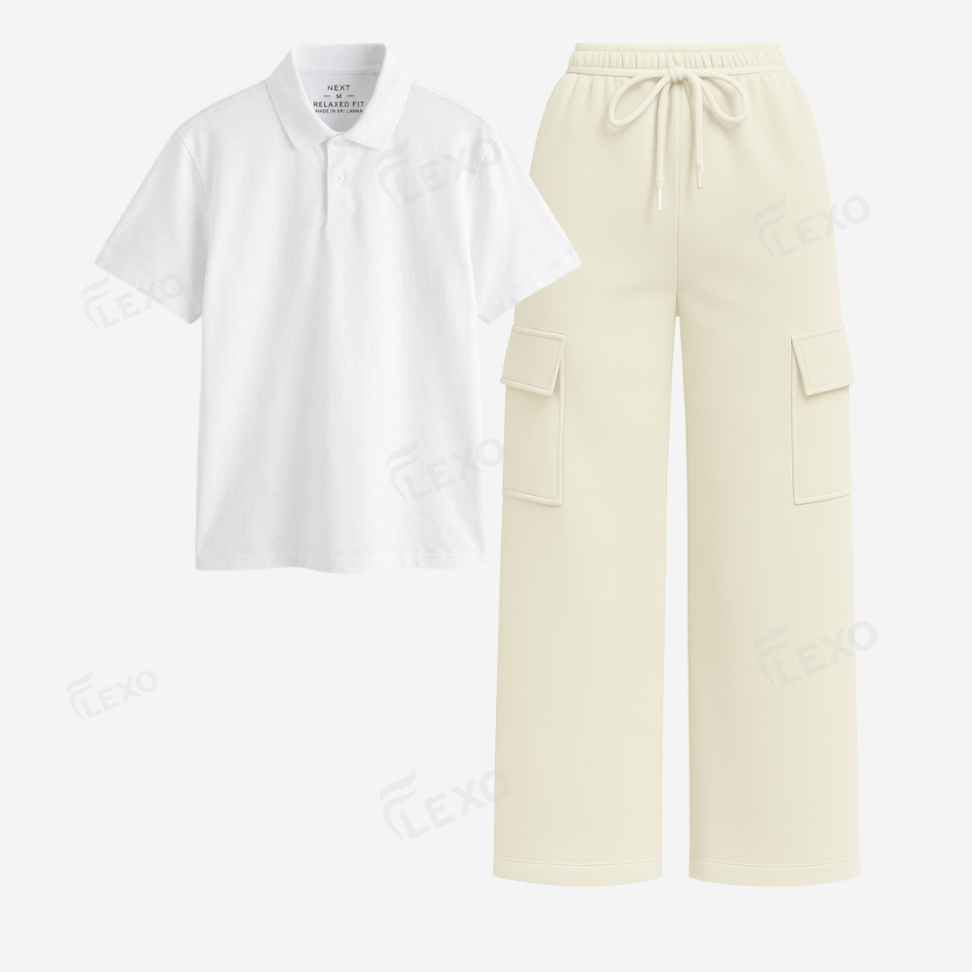 Cream Cargo With Polo
