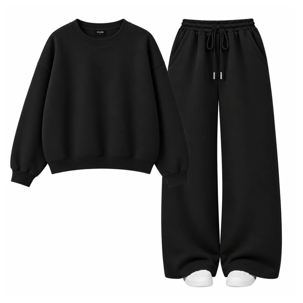 Straight Leg Trouser With Oversized Sweatshirt