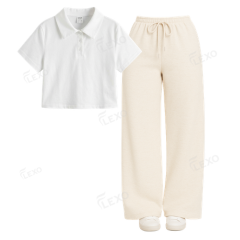 Cream Flapper With Crop Polo Secondary image