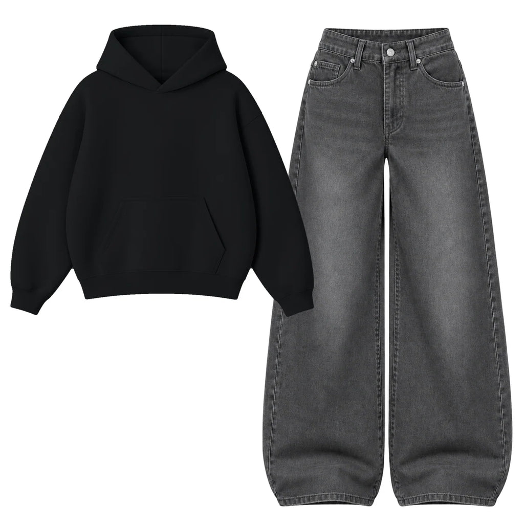 Baggy Jeans With Oversized Hoodie
