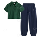 Navyblue Sweatpant With Crop Polo