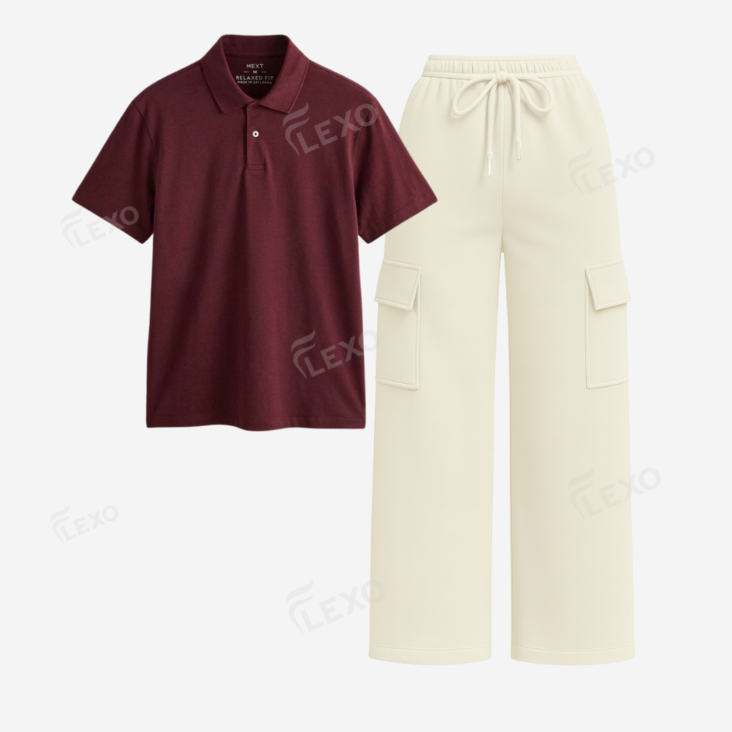 Cream Cargo With Polo