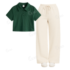 Cream Flapper With Crop Polo