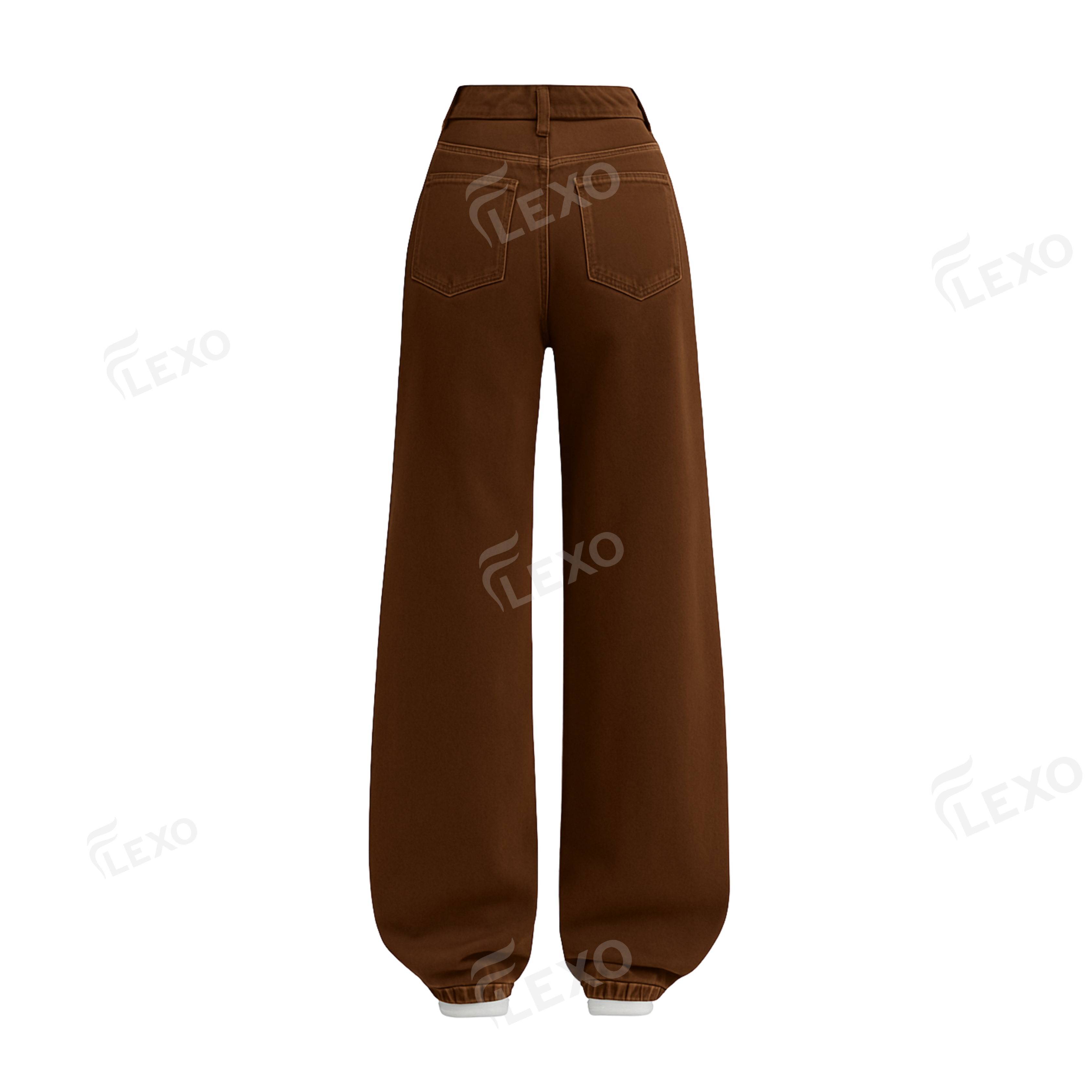 Dark Brown Wide leg Baggy Jeans Flexo