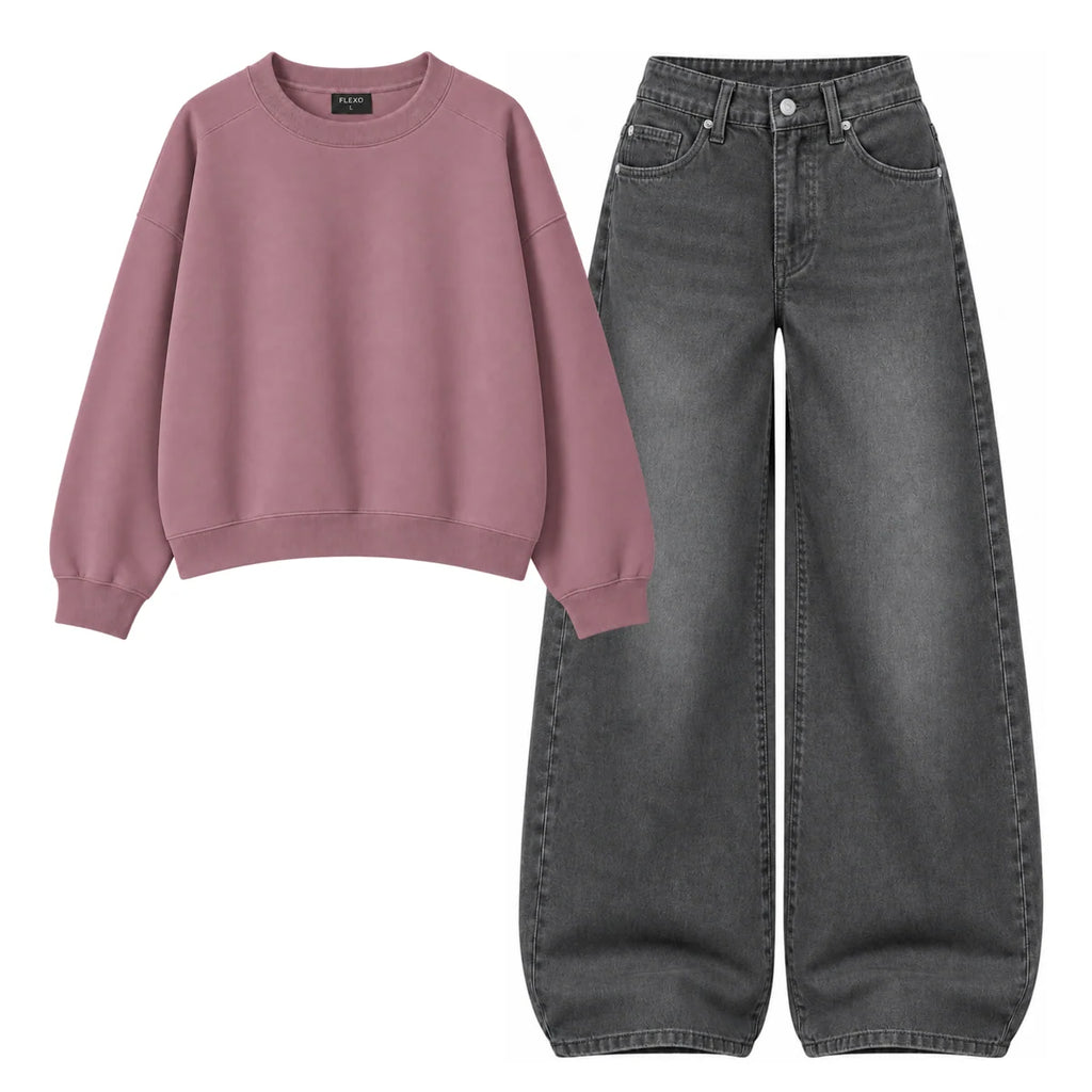 Baggy Jeans With Oversized Sweatshirt