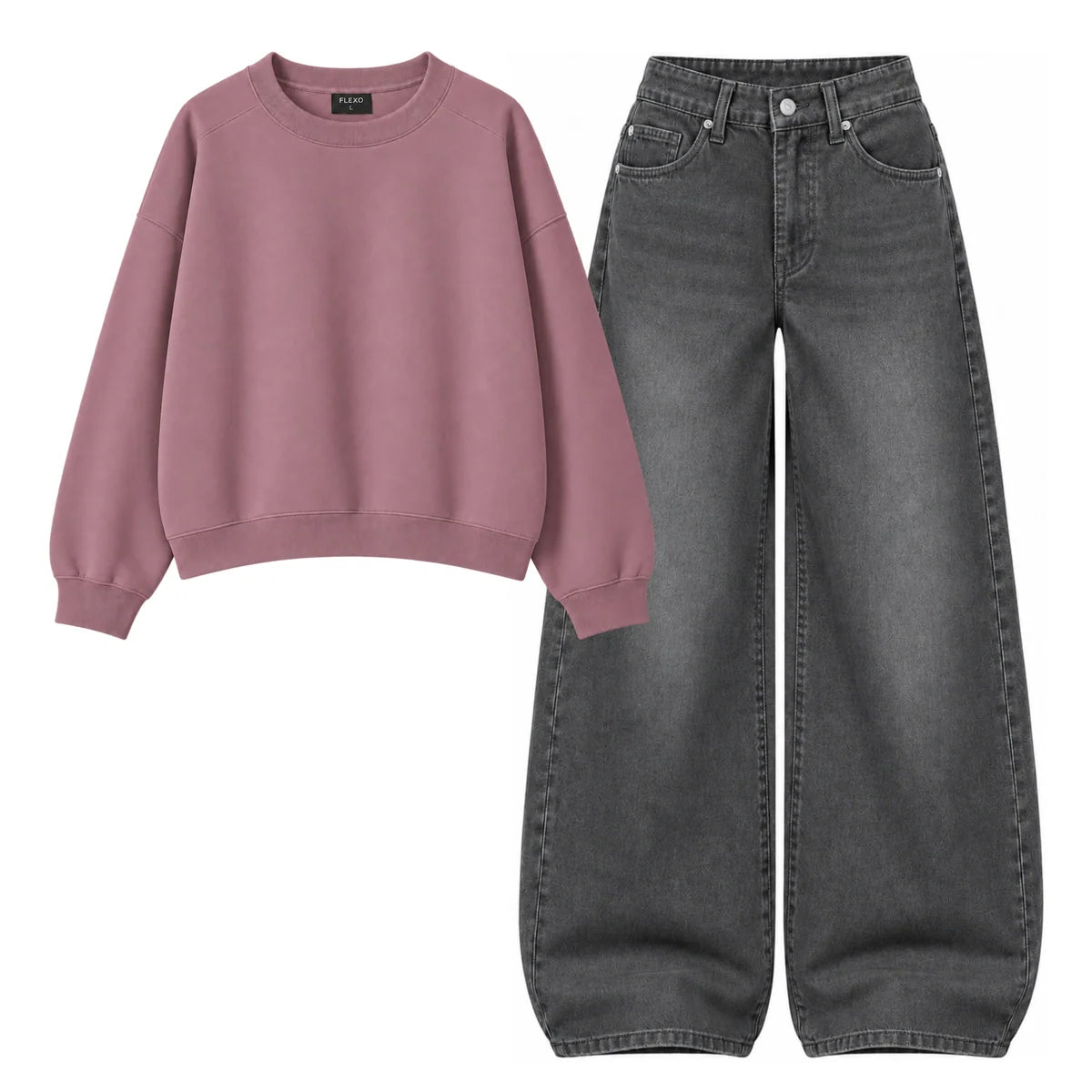Baggy Jeans With Oversized Sweatshirt