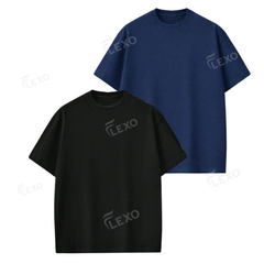 Pack Of 2 Oversized Drop Shoulder T-Shirts