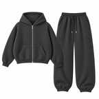 Charcoalgrey Oversized Sweatpant With Oversized Zipper