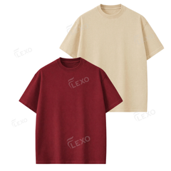Pack Of 2 Oversized Drop Shoulder T-Shirts