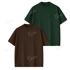 Pack Of 2 Oversized Drop Shoulder T-Shirts