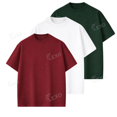 Pack Of 3 Oversized Drop Shoulder T-Shirts