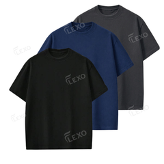 Pack Of 3 Oversized Drop Shoulder T-Shirts