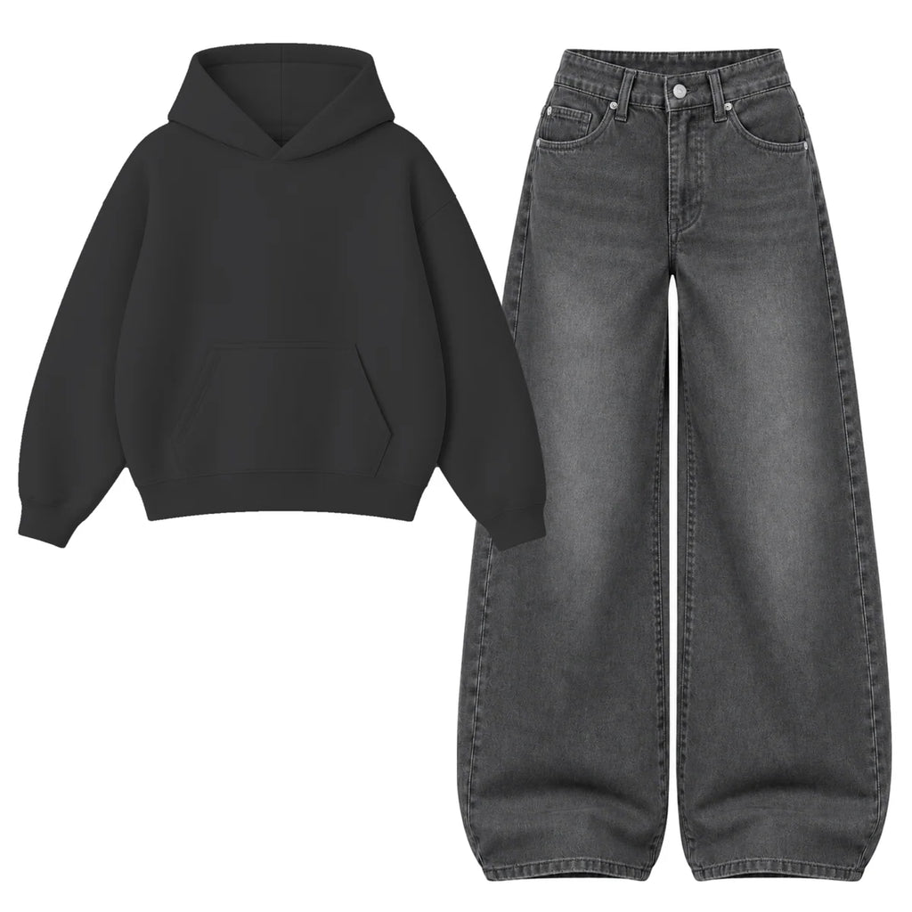 Baggy Jeans With Oversized Hoodie